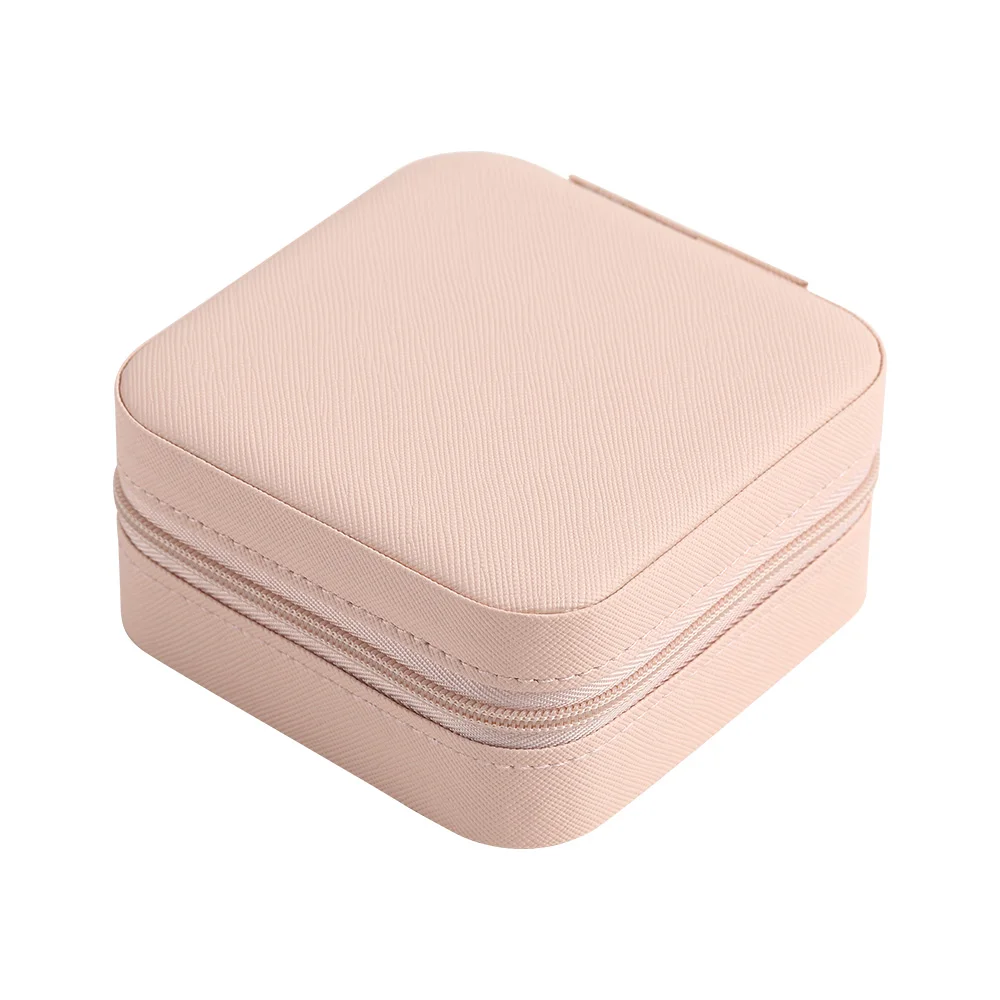 Wholesale Square Jewelry Box Jewellery Storage Case Travel Ring Organizer Small PU Leather Earring Necklace Box For Women Gift