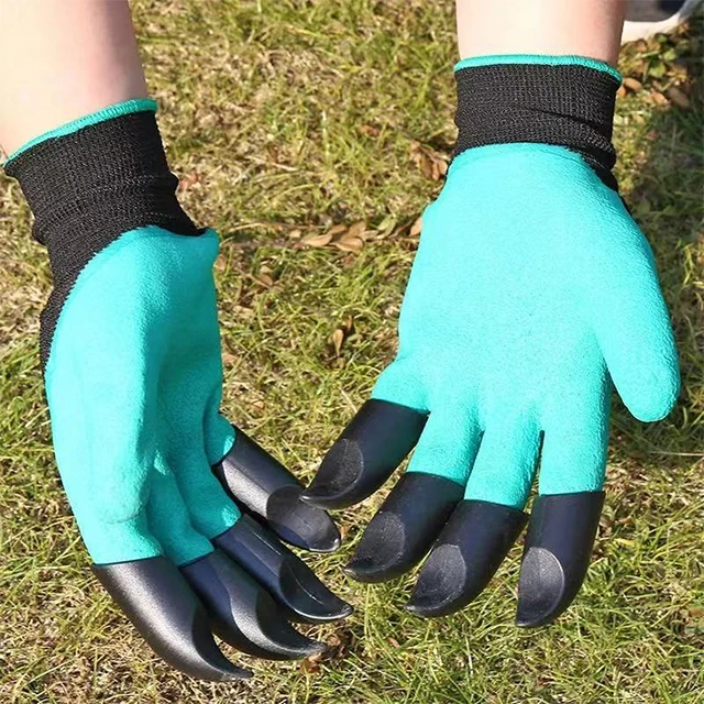 Wholesale High Quality Guantes Planting Working Fingertips Waterproof Latex Safety Foam Garden Gloves With Claws