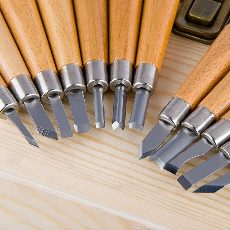 12PCS Multi Functional Knife Factory Top Quality Carving Tools Wood Carving Knife Suits for Carving
