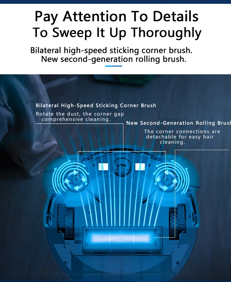 Робот-пылесос GEERLEPOL V8 с мощным всасыванием 2700 па совместим Alexa Google Home