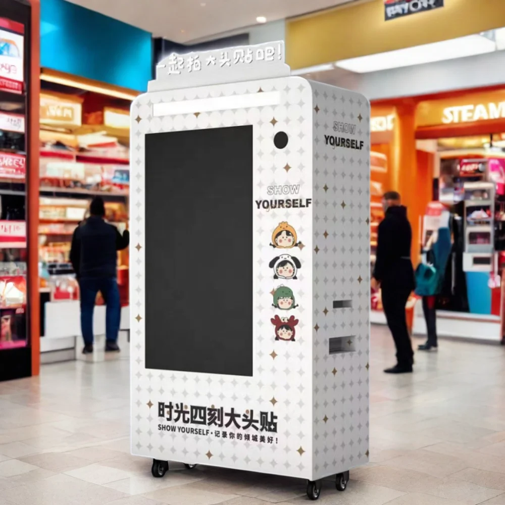High Quality Korean Portable Self-Service Photo Booth Vending Machine with Printer Customizable Factory Option