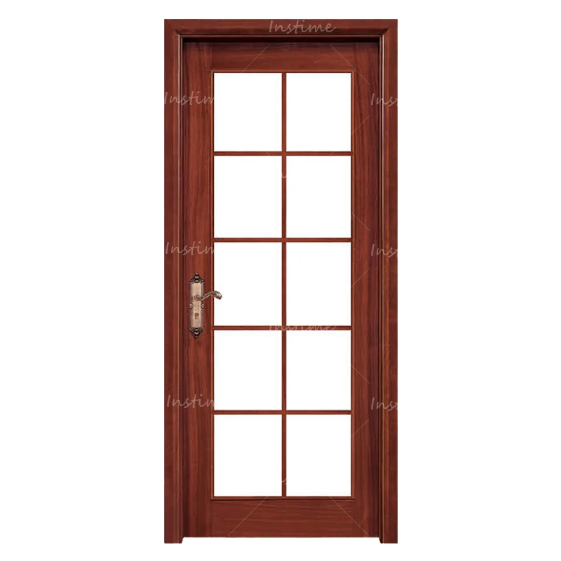 Instime Worth Buying Luxury House Pivot Door High Quality Heavy Duty Soundproof Solid Wood Door For House