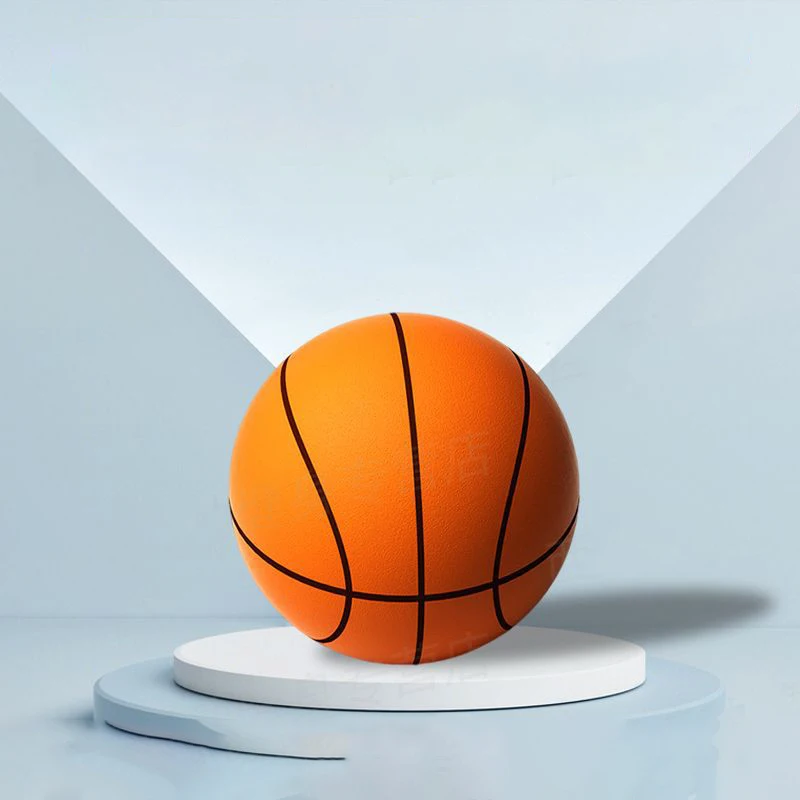 Custom Squishy Stress Ball PU Toy Ball Soft Elastic Low Noise Basketball For Boys And Girls Indoor Silent Basketball