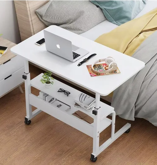 Quality wholesale top wooden modern cheap mobile wheels computer desks laptop stand office desk executive cheap