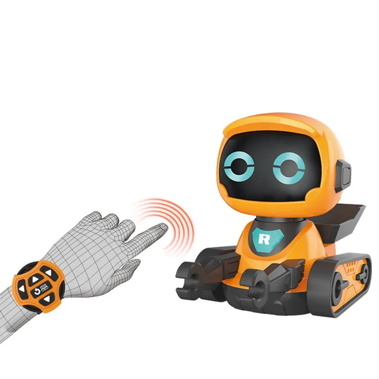 Children Smart RC Robot Touch Light and Sound Interaction Electronic Watch Remote Control Robot Toy for Kids
