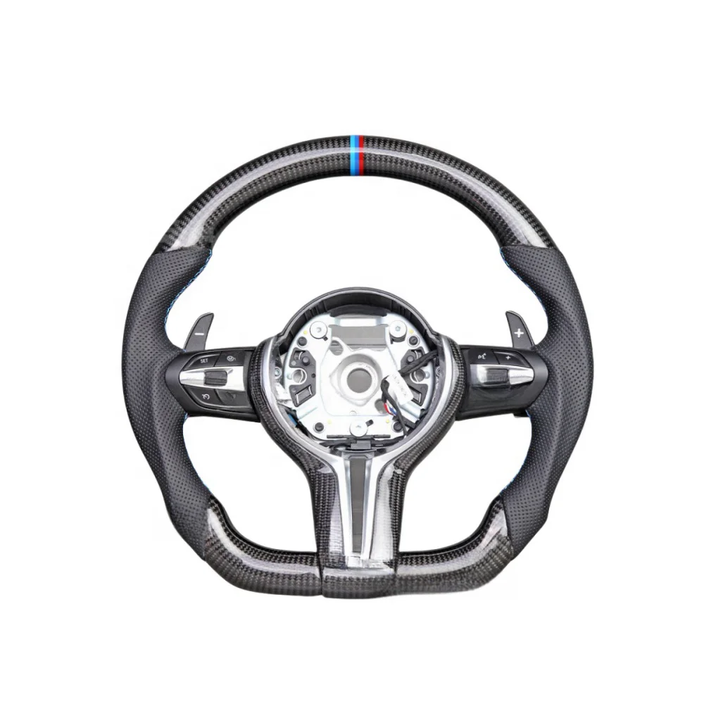 Auto-y Car Accessories Carbon Fibre Lenkrad M Sport Performance Carbon Fiber Steering Wheel for BMW E46 M3 E39 E38 E83 2001-05
