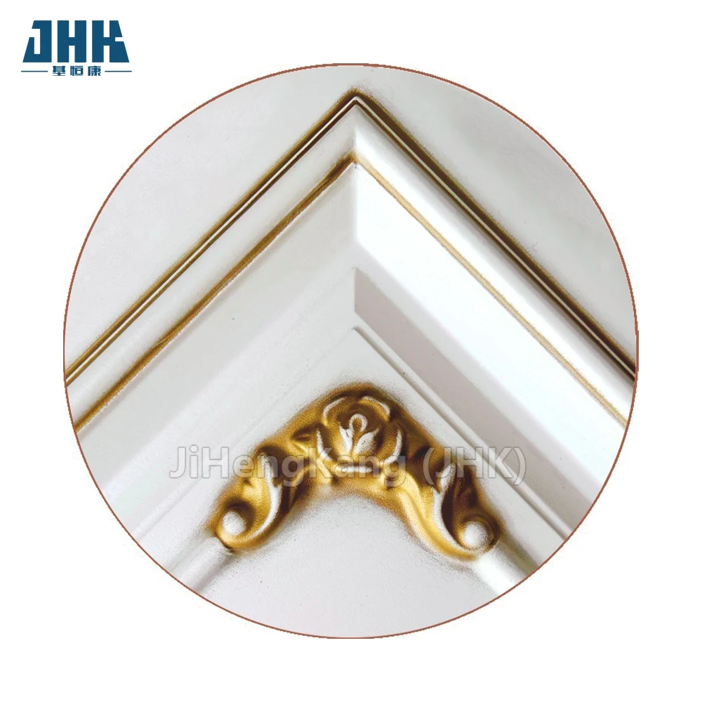JHK-CD001 PVC Filming Finished Modern Design HDF Kitchen Cabinet Door