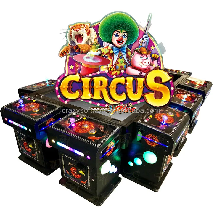 Newest Indoor Amusement 100 Inch Multi 10 Player Arcade Game Table Fish Machine Cabinet Ocean King 3 Plus Circus