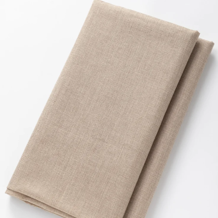 Solid color  plain dyed blend linen cotton fabric for women dress