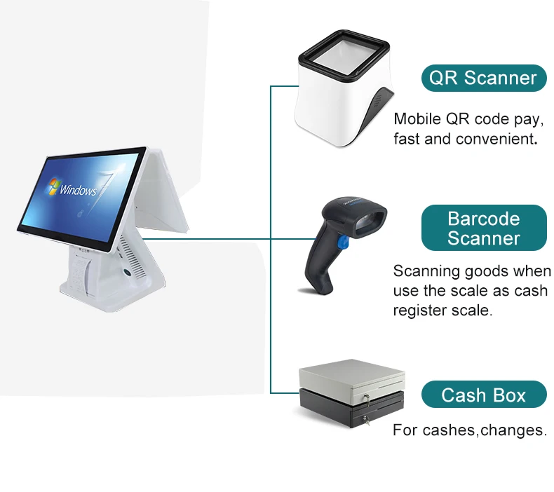Сенсорный экран POS кассовый аппарат Ресторан pos Розничная платежная система терминал