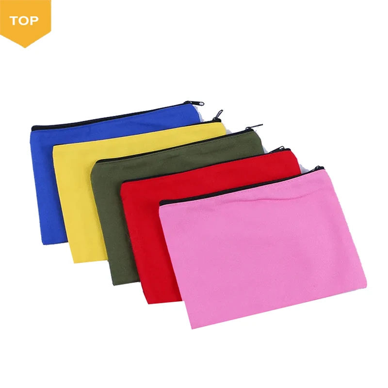 Пустые холщовые хлопковые сумки на молнии