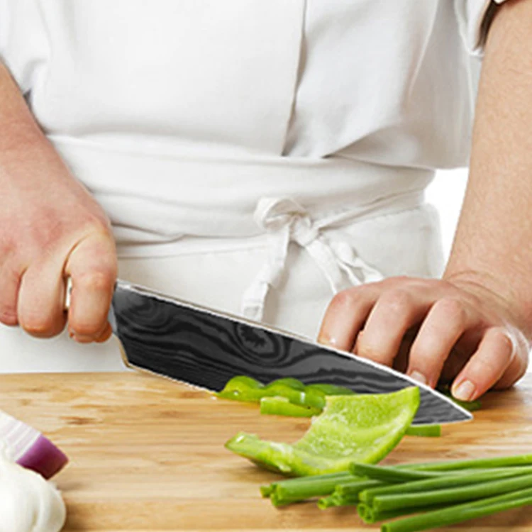 Knife Set Kitchen Meat Tools Carver Boning Fixed Blade Forging Viking Cleaver Forged High-carbon Steel Honesuki Hunting