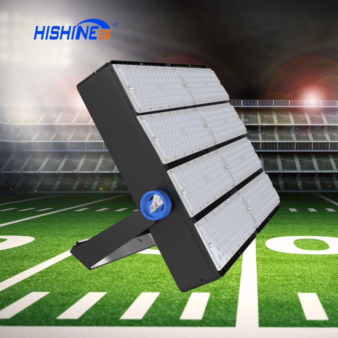 Hishine Led High Mast Light Outdoor Waterproof Mobile Tower Rgbw Housing Telescopic 600watts 150w Stadium Flood Lamp Lighting