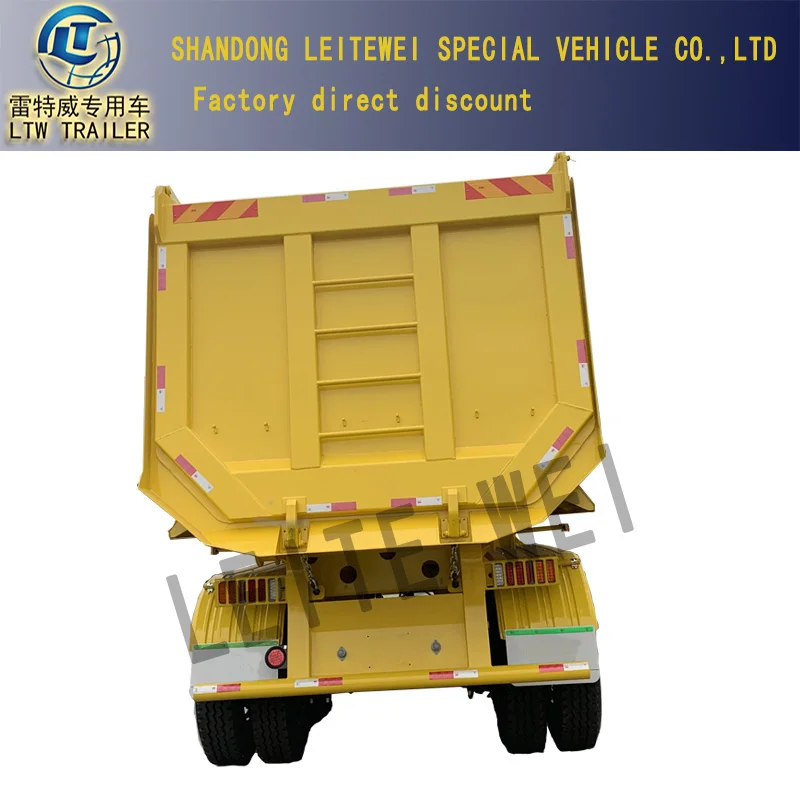 Bulk Tipper Trailer 3 /4/5/6 Axles 35cbm  live body Rear Dump Truck Tipping Semi Trailer with Hydraulic Cylinder Cargo Trailer