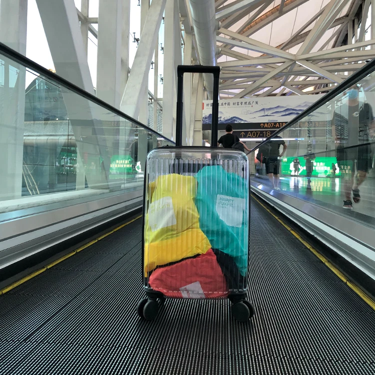 Регулируемые сумки для ручной клади из поликарбоната, чемодан на колесиках