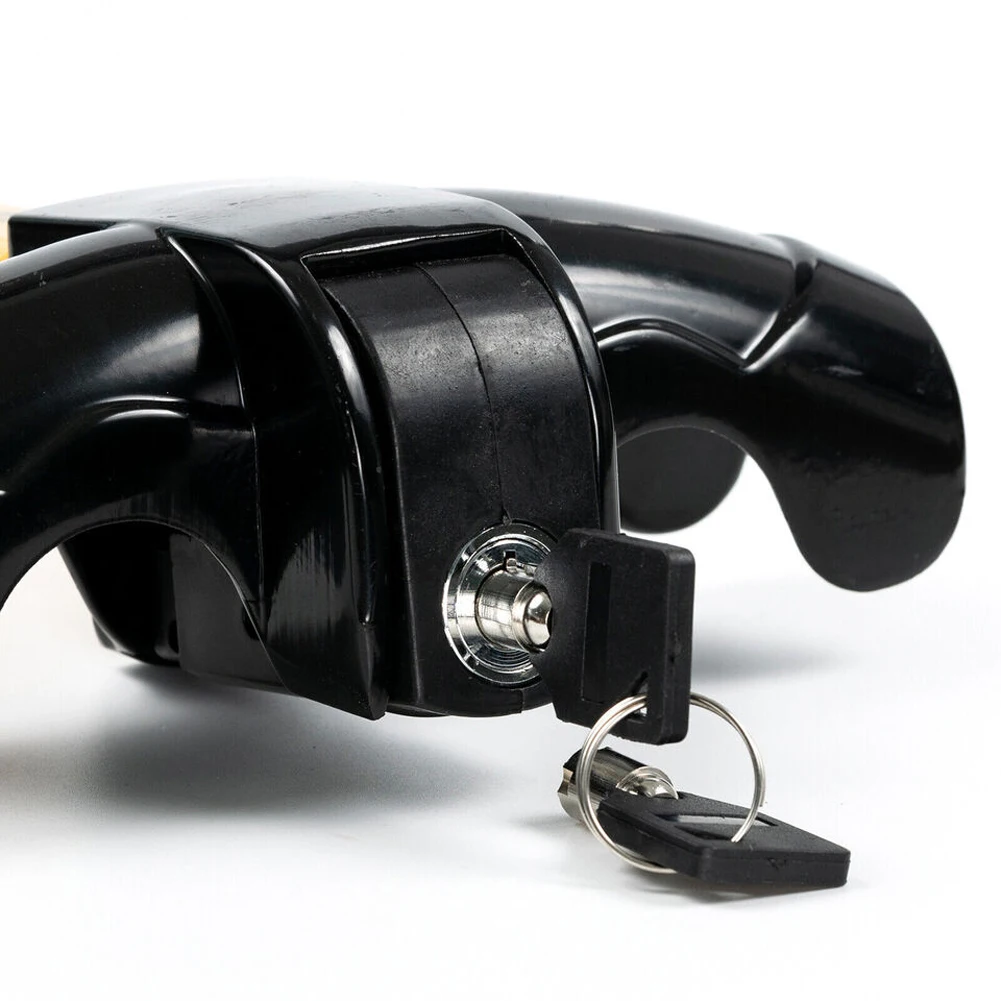 2 Keys T Shape Auto Security Travel Locking Gear Universal Security Anti-theft Heavy Duty SUV Swivel Steering Wheel Lock