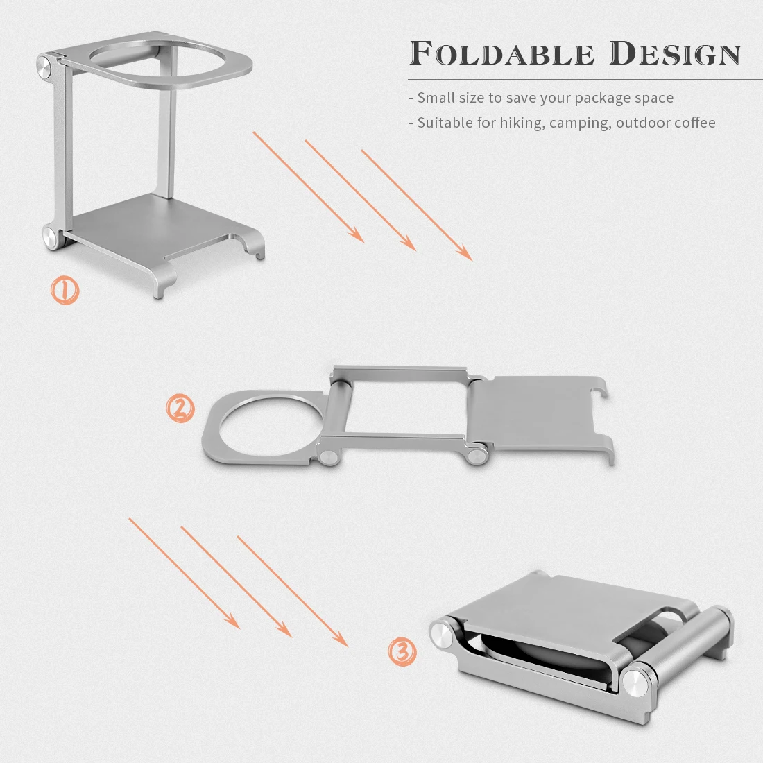 Складная подставка для кофе из алюминиевого сплава