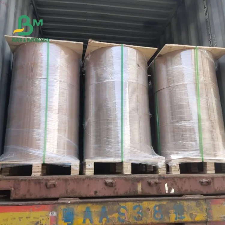 Waterproof 40gsm + 10g PE Coated Brown Kraft Paper For Food Wrapping