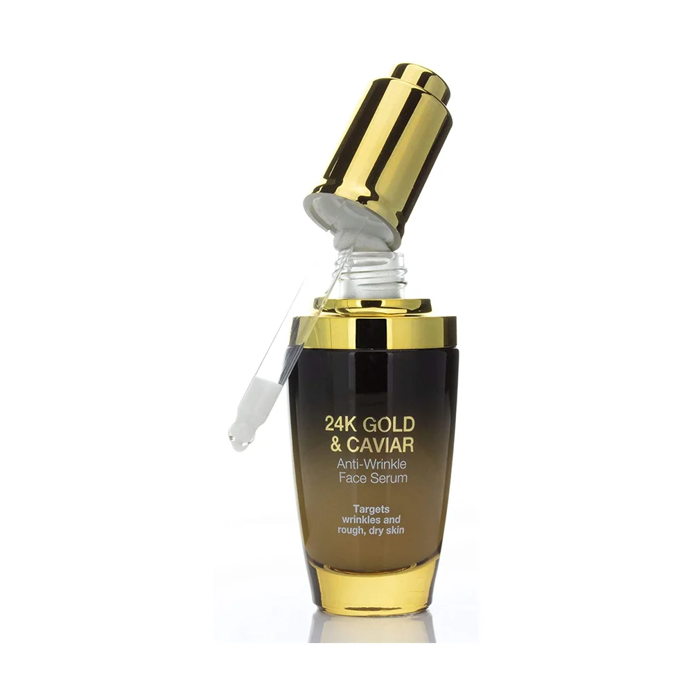Private Label Vegan Anti-Wrinkle Remove Fine Lines Fade Dark Spots 24K Gold Caviar Serum
