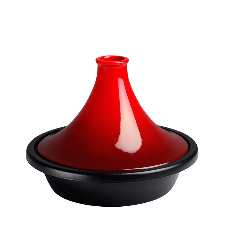 Colorful Enamel Cast Iron Moroccan Tagine Pot With Ceramic Lid