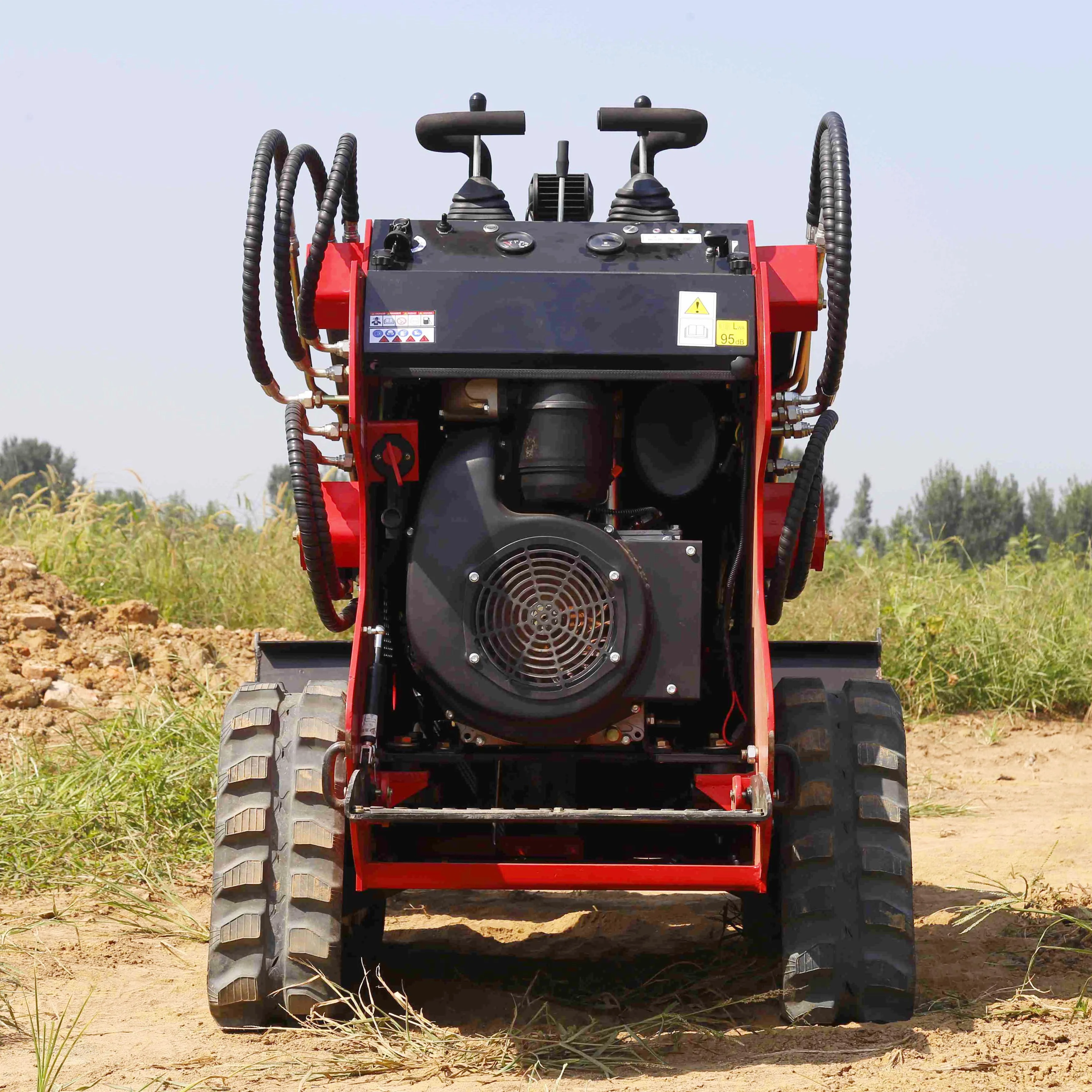 Epa CE Mini skid steer solid rubber tires 33x12 small skid steer loader