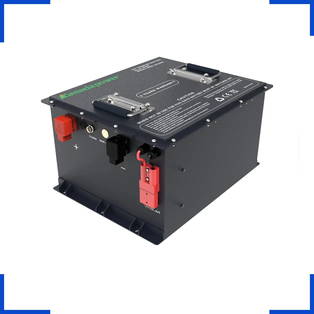 36v 48v 72v 100ah 150ah 200ah golf cart lifepo4 lithium ion battery pack 51.2v deep cycle BMS golf cart battery