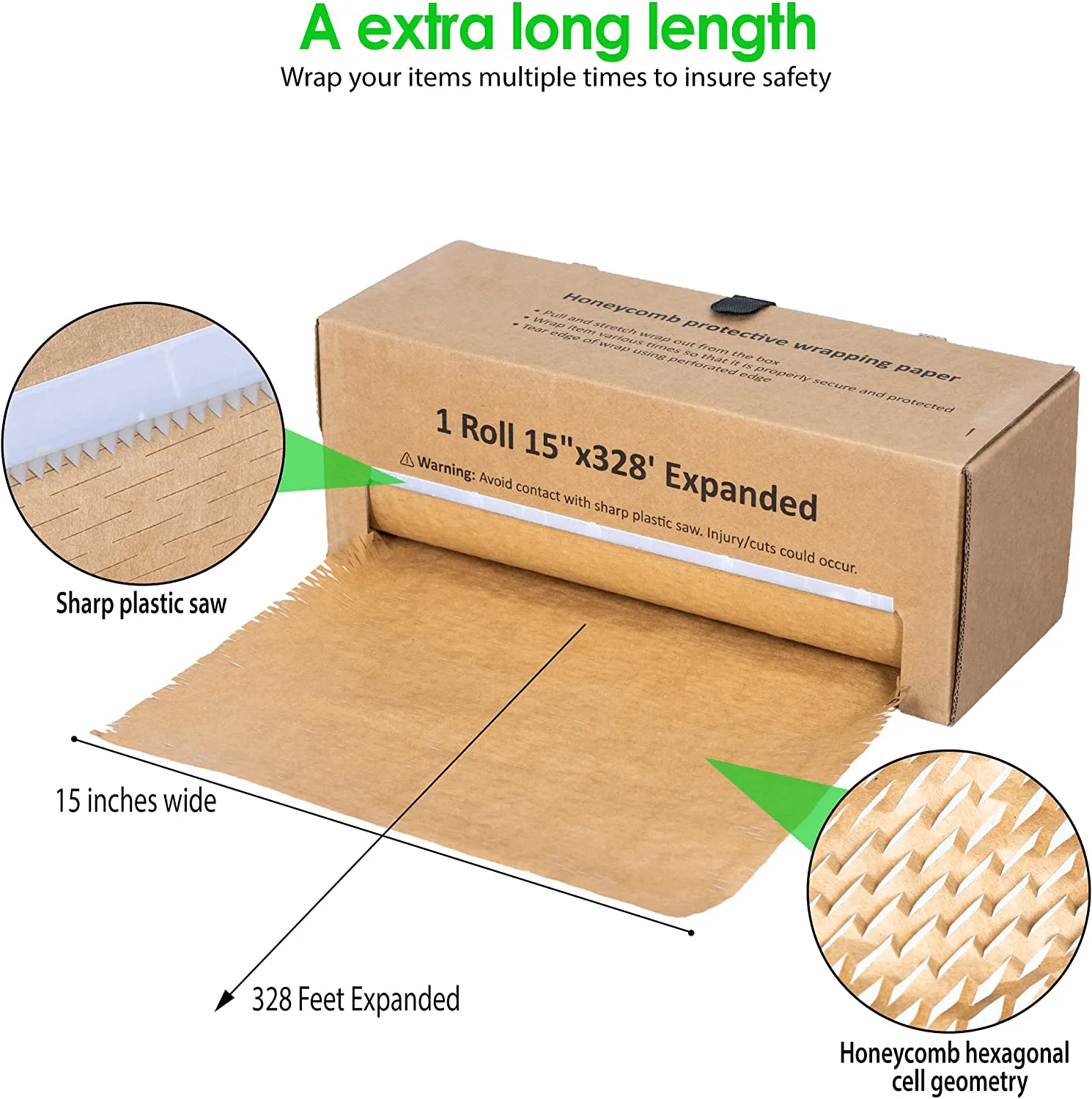 GDCX Shipping Protection Cushion Recyclable Brown Honeycomb Paper Kraft Packaging Dispenser
