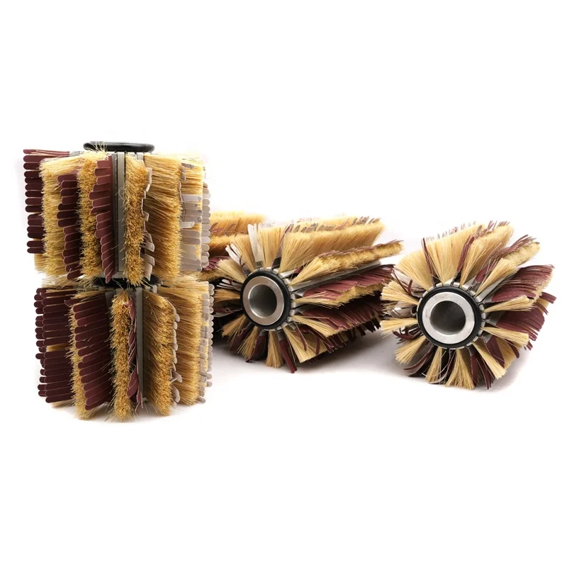 Woodworking polishing wheel brush sisal/sandpaper brush for sanding machine MDF side sander