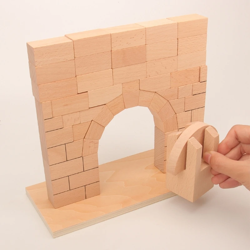 Building blocks wooden Roman Arch Bridge Block Baby Toddler kid Stacking Blocks Tumble toy brick juggle