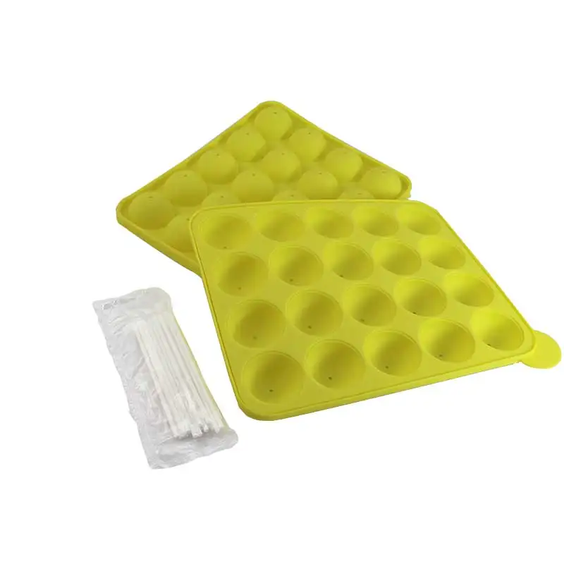 Manufacturer Supplier 24 Cavity Round Ball Shape Lollipop Silicone Mold