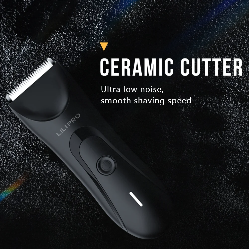 LILIPRO 5700C Electric Body Trimmer Intimate Shaver Man Pubic Hair Shaver Ceramic Blade Groin Beard Trimmer