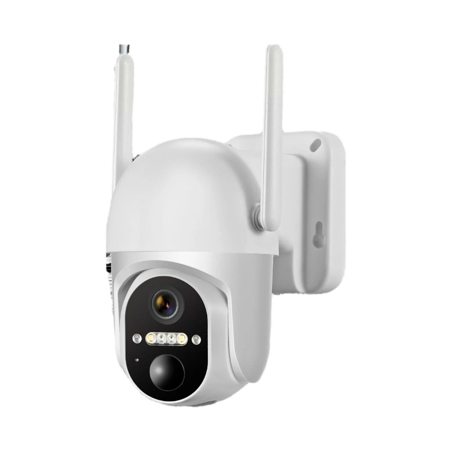 Intelligent Outdoor Wireless Solar CCTV 360° Panoramic 2K Colorful Night Vision Security Monitoring PIR Detection SD Card