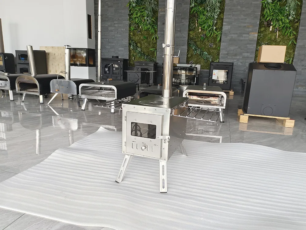 Camping Tent Stove Wood Burning Stoves Stainless Steel Outdoor Hot Tent Heater