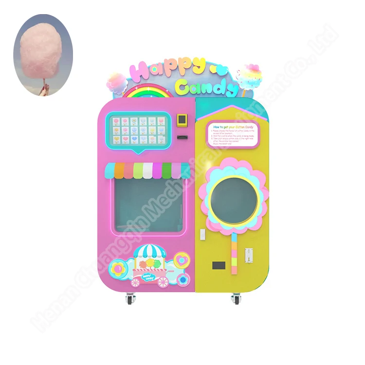 Профессиональная закуска мягкое мороженое полностью автоматический торговый автомат для сладкой ваты 6 коробок