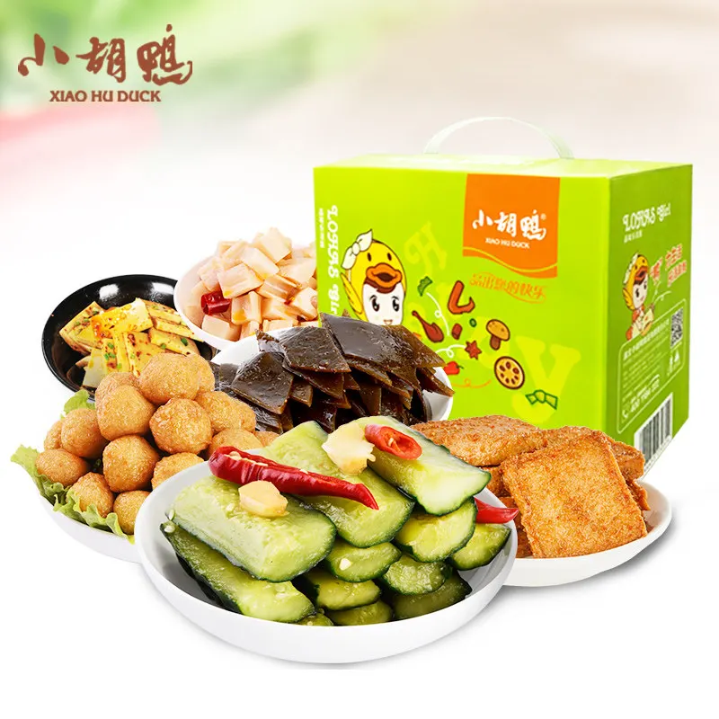 Вкусные закуски Xiao Hu-Duck 800 г * вегетарианский подарочный набор закусок с пряным вкусом Китайский магазин закусок