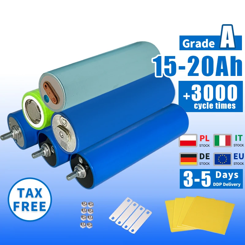 33140 32140 40135 цилиндрический Lifepo4 Аккумуляторный элемент 3 2 В 20ah 15ah аккумулятор литий-ионные