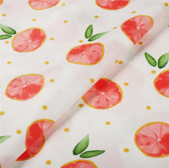 Professional cartoon fruit Strawberry design fabric 100% polyester microfiber printing fabric for Child / toddler bedding set
