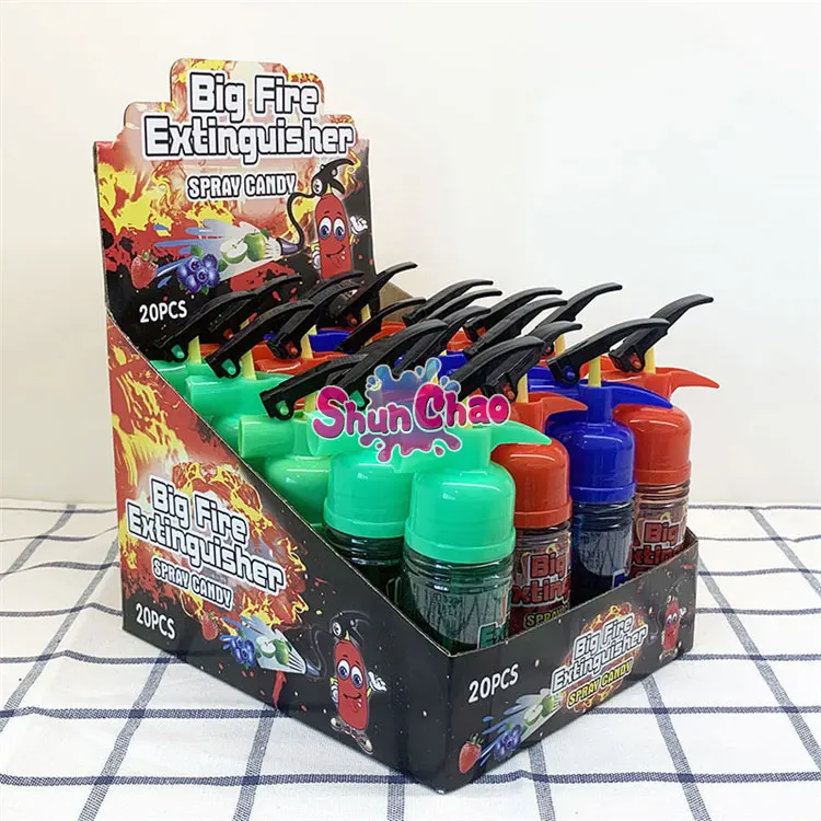  Cheap Price Children Kids Sweets Extinguisher Shape Liquid Spray Candy From Chinese