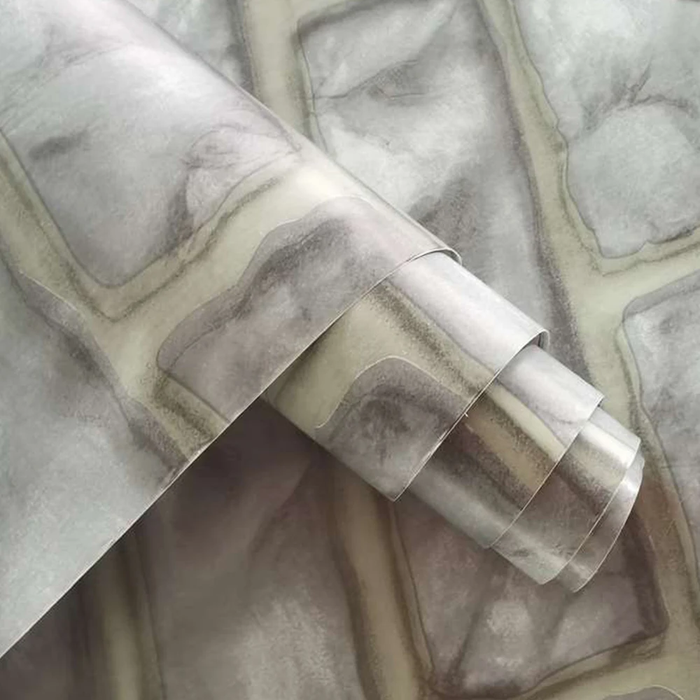 Decorative designs plastic washable 3d pvc vinyl self-adhesive wallpaper for restaurant