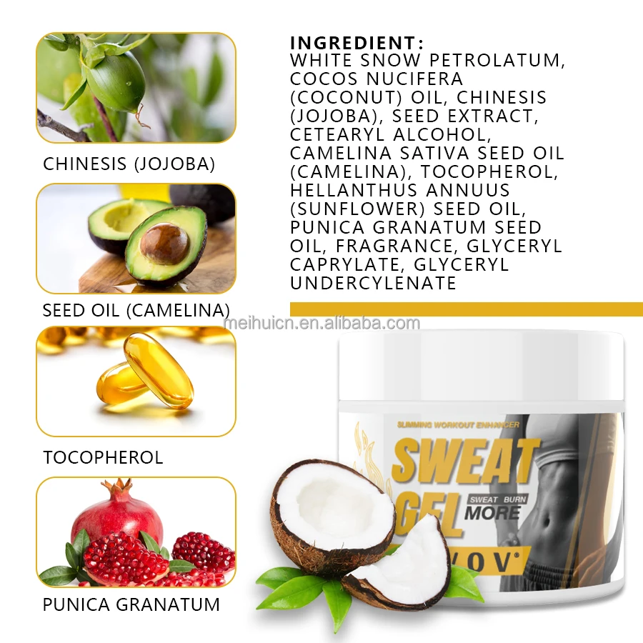 Лучшее качество, натуральный усилитель для тренировок, крем от пота, потеря веса, горячий гель с кокосовым маслом, уход за телом