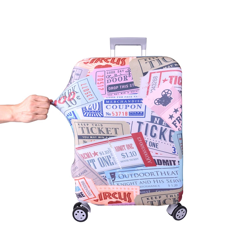 Spandex Luggage Cover Customized Logo Printed Suitcase Cover for Traveling Cases DIY Custom Stretch Animal Accessory Item Cool