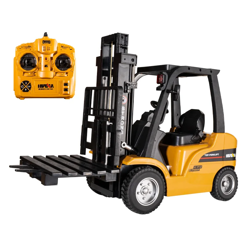 HUINA 1577H 2.4G 10CH 1/10 Simulation Remote Control Forklift Crane Engineering Construction Truck Toy With Sound and Light