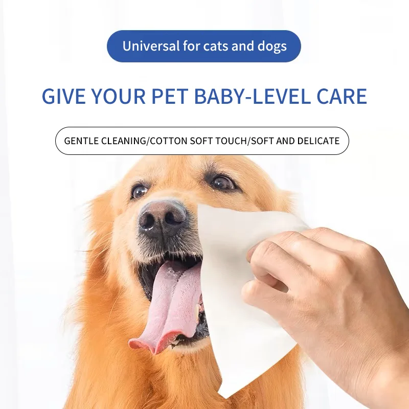 Cleaning  washable wet tissue  towel for dogs for pet for puppy OEM pet wet wipes