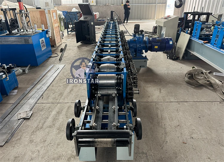 IRONSTAR 30*50mm and 30*70mm 2 Sizes in 1 U Guide Rail Roll Forming Machine for Nicaragua