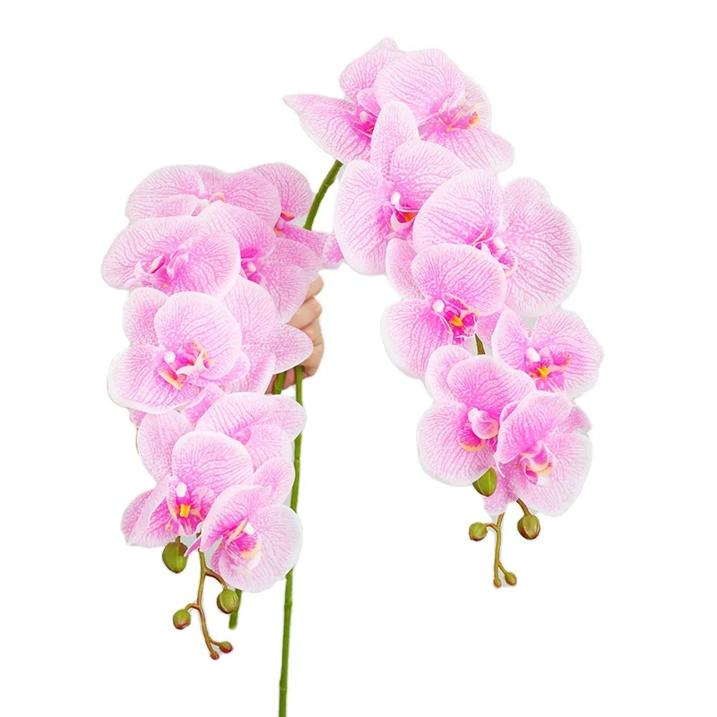 Высокое качество бабочка Орхидея 3D печать пленка мягкая искусственная Орхидея цветы искусственная белая Орхидея цветок настоящая на ощупь