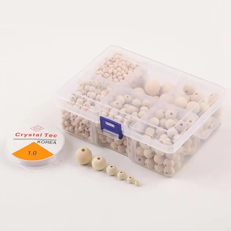 Multi-size Natural Wood Bead Eco-friendly Wooden Spacer Beads Bracelet Jewelry Making Accessories