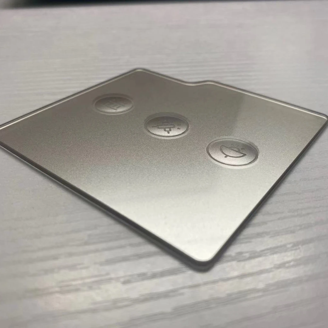 3mm Custom Screen Printing Wall Touch Switch Tempered Glass Panel