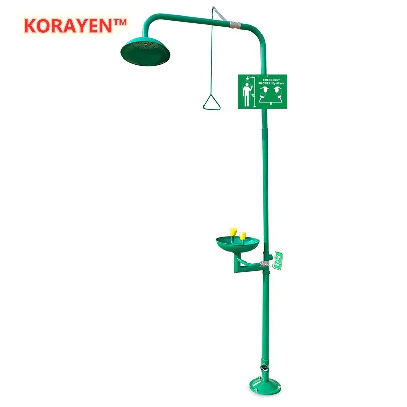 Laboratory Stainless Steel Combined emergency eye washer and safety shower ABS eyewash