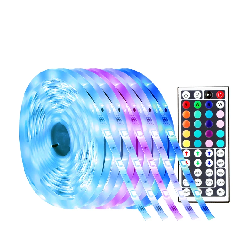 44key IR controller  RGB led  waterproof 5m remote control led strip set for christmas lights