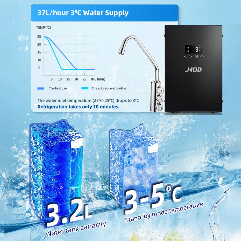 Under Counter Carbonated Sparkling Water Cooler Dispenser Commercial Drinking Water Chiller Carbonated Water Tap
